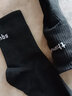 幂探袜子女男中筒ins潮流秋冬季新款外穿百搭学生P字母跑步运动休闲袜 【1双装】黑色 薄款(均码) 实拍图