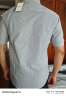 哈吉斯（HAZZYS）男装 夏季款竖条纹纯棉透气男士短袖衬衫男ATCZK13BK64 藏青色NV 185/104A 52 晒单实拍图