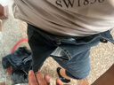 浩术夏季薄款七分牛仔裤男宽松直筒弹力中裤男士休闲韩版短裤马裤男 D666蓝灰+蓝灰(两件装) 2XL 建议【135-150斤】 实拍图