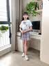 贝孩趣童装女童jk套装学院风衬衫儿童小学生校服百褶裙子六一儿童节班服 粉红色 130 码(建议身高115-125厘米) 实拍图
