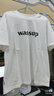 WASSUP LEMON短袖t恤男纯棉2023新款wassup国潮落肩宽松情侣装简约印花上衣 白色3051 M    110-130斤 实拍图