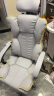赛森电竞椅电脑椅家用人体工学椅办公室椅舒适久坐可躺椅午休靠背椅子 升级扶手款-米白色+脚踏 实拍图