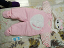 芭咪乐婴儿连体衣秋冬加厚秋冬纯棉男女宝宝外出服爬服新生儿衣服 粉色baby 66码(建议3-6个月) 实拍图