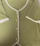 百图betu女装2024夏季新款T恤法式减龄蕾丝花边V领短袖T恤女2403T19 绿色 M（绿色预售06/13发货） 晒单实拍图