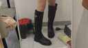 达芙妮官方长筒靴女2026新款冬季女靴时尚金属扣百搭长靴加绒高筒骑士靴 黑色 【银色锁扣】 新款上市 38 实拍图