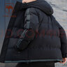 西域骆驼（VANCAMEL）棉服男冬季加绒加厚上衣冬装外套连帽防风男士棉衣男装 黑色 M  实拍图