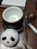苏氏陶瓷（SUSHI CERAMICS）熊猫茶水分离办公茶格杯咖啡杯（黑） 实拍图