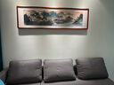 泓砚国画山水画靠山图客厅风景流水生财装饰沙发背景墙壁办公室挂画 新款铜角工艺165*50cm/幅 实拍图