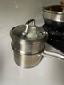 康巴赫304不锈钢奶锅无涂层宝宝辅食锅带蒸屉可蒸可煮锅16cm燃气灶通用 实拍图
