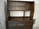 原始原素实木餐边柜橡木收纳柜餐边柜一体靠墙柜黑胡桃色1.5m上下节 F8142 实拍图