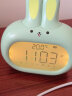 康巴丝（Compas）电子闹钟学生起床神器 儿童节日礼物卡通电子时钟萌兔闹钟 薄荷绿 晒单实拍图