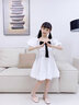 酷乐羊女童连衣裙夏装2025新款儿童夏季洋气大童公主裙10岁女孩裙子夏天 杏色 130 实拍图