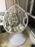吊椅秋千吊篮藤椅家用休闲懒人室内阳台吊篮椅吊兰吊床摇篮椅摇椅 单人白色粗藤【脚踏款】 实拍图
