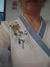 景华年春夏改良汉服新中式女装国风复古刺绣斜襟上衣裙子班级茶艺服套装 蓝色上衣+蓝色裙子 M (建议90-105斤) 实拍图