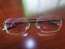 Charmant夏蒙眼镜Z钛系列镜架可配近视度数眼镜男商务半框眼镜架女 ZT27055-BK黑色 实拍图