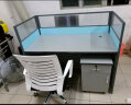 嘉航办公桌办公室职员桌简约现代屏风工位卡座隔断员工电脑桌椅组合 工字型双人位（含柜） 实拍图