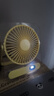 斯泰克桌面小风扇宿舍床上用小型电风扇风宝静音usb可充电制冷空调便携办公室台式卧室悬挂扇壁挂透明黄 实拍图