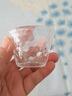 和风四季 玻璃品茗杯耐热茶杯个人杯主人杯茶具功夫茶杯一口杯锤目纹杯子 （B款）樱雪凹点品茗杯（40ml） 实拍图