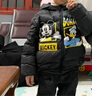 迪士尼宝宝（Disney Baby）迪士尼童装儿童羽绒服男童米奇女童米妮连帽羽绒服外套 黑色 6岁/身高130cm 实拍图
