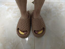 暖之缘榴莲拖鞋男夏外穿新款搞怪EVA厚底防滑室内家居踩屎感凉拖鞋男士 蕉叶棕 40-41 (适合39-40码) 实拍图