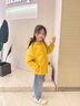 雅鹿2025新款儿童羽绒服短款冬季外穿男童女童中大童宝宝洋气秋冬外套 黄色 130cm 实拍图