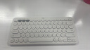罗技（Logitech）K380蓝牙键盘 笔记本平板IPAD电脑静音键盘多设备时尚超薄便携巧克力按键 芍药白 实拍图