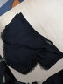 伦洛弗内裤女日系棉质舒适透气时尚潮流少女内裤棉裆交叉绑带蕾丝三角裤 黑色 均码（90斤-130斤） 实拍图