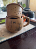 尊壶 紫砂杯茶杯茶具茶水分离带过滤刻绘梅兰竹菊段泥办公礼品泡茶器 单色竹蟹黄泥三件套 实拍图