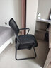 恩希仕电脑椅办公室椅子会议椅靠背弓形书桌家用简约舒适久坐人体工学椅 【加粗一体成型】弓形款黑框黑网 固定扶手 钢制脚 实拍图