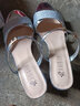 萱俪妮（XUANLINI）两穿凉鞋女士夏季2025新款百搭中跟粗跟凉拖鞋室外穿时尚一字防滑 银色-款二 37 实拍图