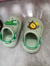 LATE TIME儿童拖鞋夏男童女童1-3岁可爱卡通软底防滑防撞婴幼儿宝宝洞洞鞋 浅绿【狮子鳄鱼】 13 cm内长【适合约1-1.5岁】 实拍图