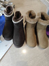 百丽（Belle）户外雪地靴女商场同款保暖加绒短靴C1W1DDD4 卡其色 39 (245mm) 实拍图