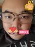 CAPONI纯钛近视眼镜男超轻半框透灰大脸大框防雾变色防蓝光平光镜配度数 实拍图