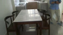 骄兰诗雅现代简约大理石餐桌家用小户型实木餐桌椅组合长方形岩板西餐饭桌 黑色实木餐桌(花纹备注)普通款 1.3米1桌4椅 实拍图