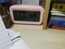 科士德 充电闹钟学生用静音床头钟电子钟创意简约卧室闹铃儿童数字智能 399充电款粉色 实拍图