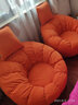 虎图腾个性时尚懒人南瓜沙发客厅休闲卡通卧室阳台单人小沙发椅创意 植绒橘色 单人位 实拍图
