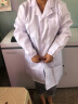 熠帛冬季防静电白大褂实验室男女药厂药店诊所牙科学生化学防酸碱 长袖松紧袖厚款 M (165) （体重115斤以下） 实拍图