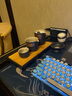 南山先生功夫茶具套装家用陶瓷简约日式便携旅行茶具包小型车载快客杯小套 六件套装+长方茶盘+茶滤 实拍图