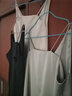 俞兆林吊带背心女夏季内搭西服西装白色V领缎面无袖外穿打底上衣 ES2021 黑色1件 均码 （90-135斤） 实拍图