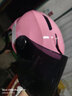YOHE永恒电动摩托车头盔夏季男女士电瓶车防晒透气半盔轻便式安全帽3C 粉色选配黑茶 大小可调节 实拍图