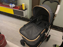 康多贝（KANGDORBE）婴儿推车可坐可躺轻便可折叠新生儿减震高景观双向手推婴儿车童车 浅灰+奢华版【提篮+睡篮二合一】 实拍图