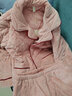 韩彩睡衣女三层夹棉冬季加绒加厚省服家居服套装 玫瑰粉 XXL 实拍图