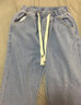 浩术 牛仔裤男秋冬季复古高街宽松直筒抽绳宽松休闲高街潮牌牛仔裤 浅蓝色【单件装】 5XL 【180-200斤】 实拍图