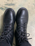 ZHR马丁靴女平底加绒细绑带单靴时尚百搭英伦风经典休闲短靴子女 BA05A 黑色（加绒） 35  实拍图