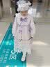 酷乐羊女童洛丽塔公主裙春装2026新款洋气儿童蓬蓬网纱连衣裙女孩生日裙 粉紫色 春秋款 100 实拍图