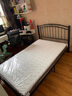 叠亿铁艺床铁床铁架床全铁结构中腿支撑高度可调节北欧简约风加厚1.2 黑色床+10CM厚棕加乳胶垫 内长2宽1.2米 实拍图