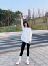 品彩（PinCai）长袖T恤女经典宽松打底衫女设计感小众洋气上衣内搭 P12KE1855 实拍图