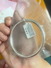 老银匠光面闭口细雪花银手镯素圈女银s999足银银手镯实心年轻款送女朋友 58圈口 999足银30g可刻字/含证书 实拍图
