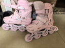 匹克轮滑鞋儿童溜冰鞋3-6岁初学者专业滑冰鞋旱冰鞋滑轮鞋年货礼盒 经典款-粉【初学全套装】 M (适合平时鞋码33-37) 实拍图