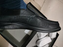 奥康官方男鞋四季通用款男士时尚商务休闲羊皮鞋百搭套脚柔软舒适鞋 黑色 44 实拍图